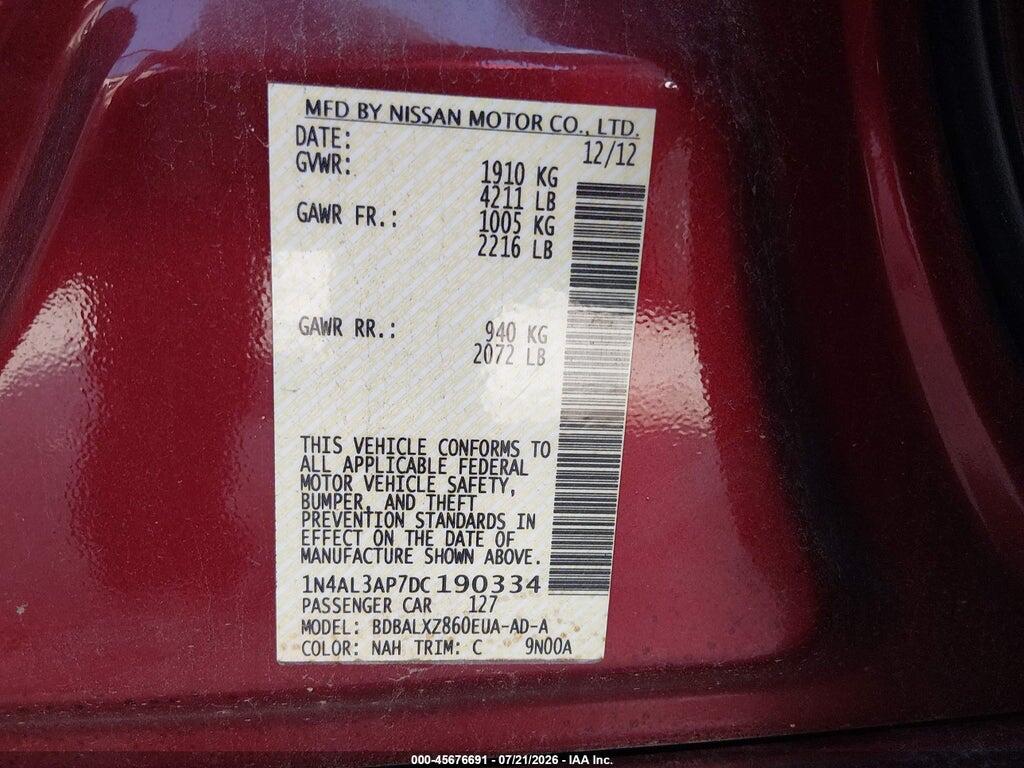 1N4AL3AP7DC190334 2013 NISSAN ALTIMA photo no. 9