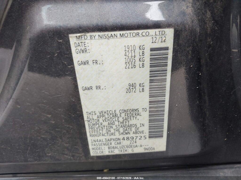 1N4AL3APXDN489725 2013 NISSAN ALTIMA photo no. 9