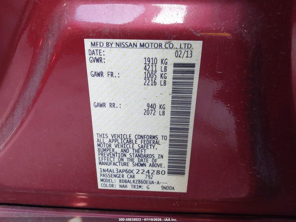 1N4AL3AP6DC224280 2013 NISSAN ALTIMA photo no. 9