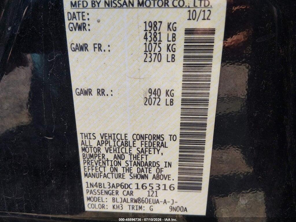 1N4BL3AP6DC165316 2013 NISSAN ALTIMA photo no. 9