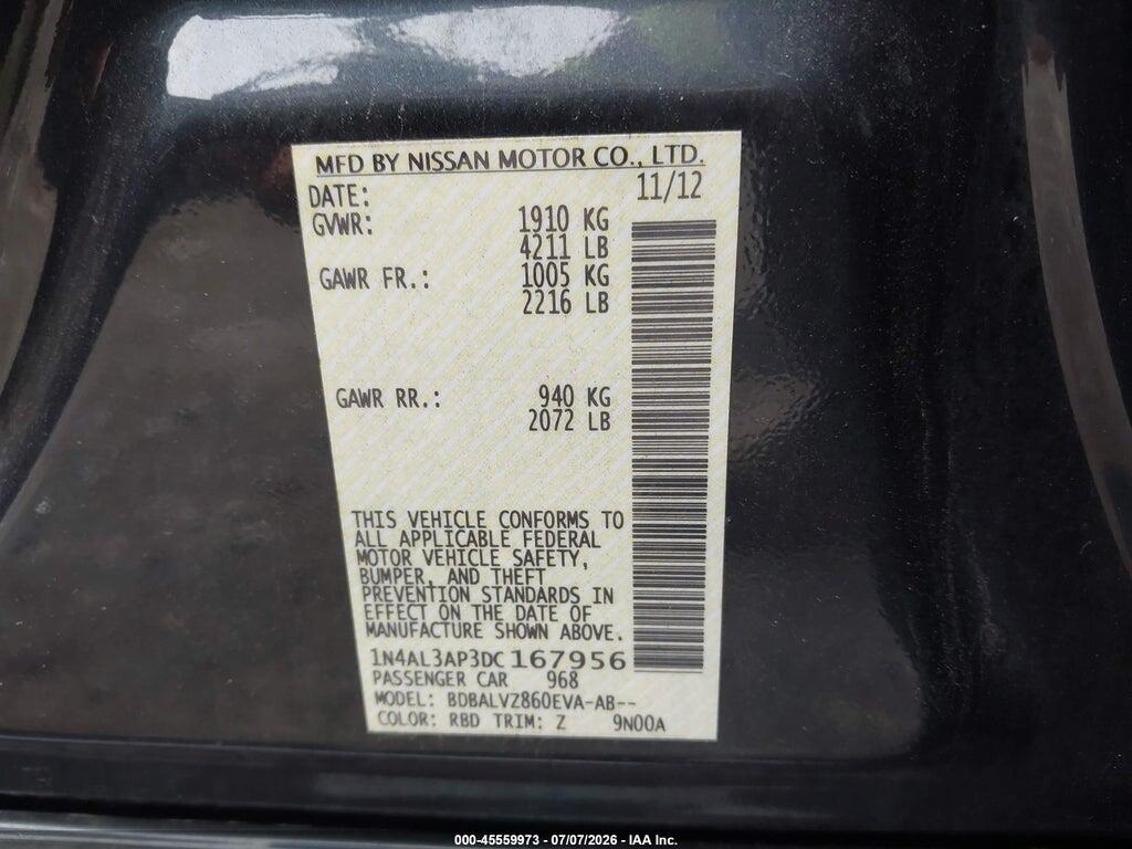 1N4AL3AP3DC167956 2013 NISSAN ALTIMA photo no. 9