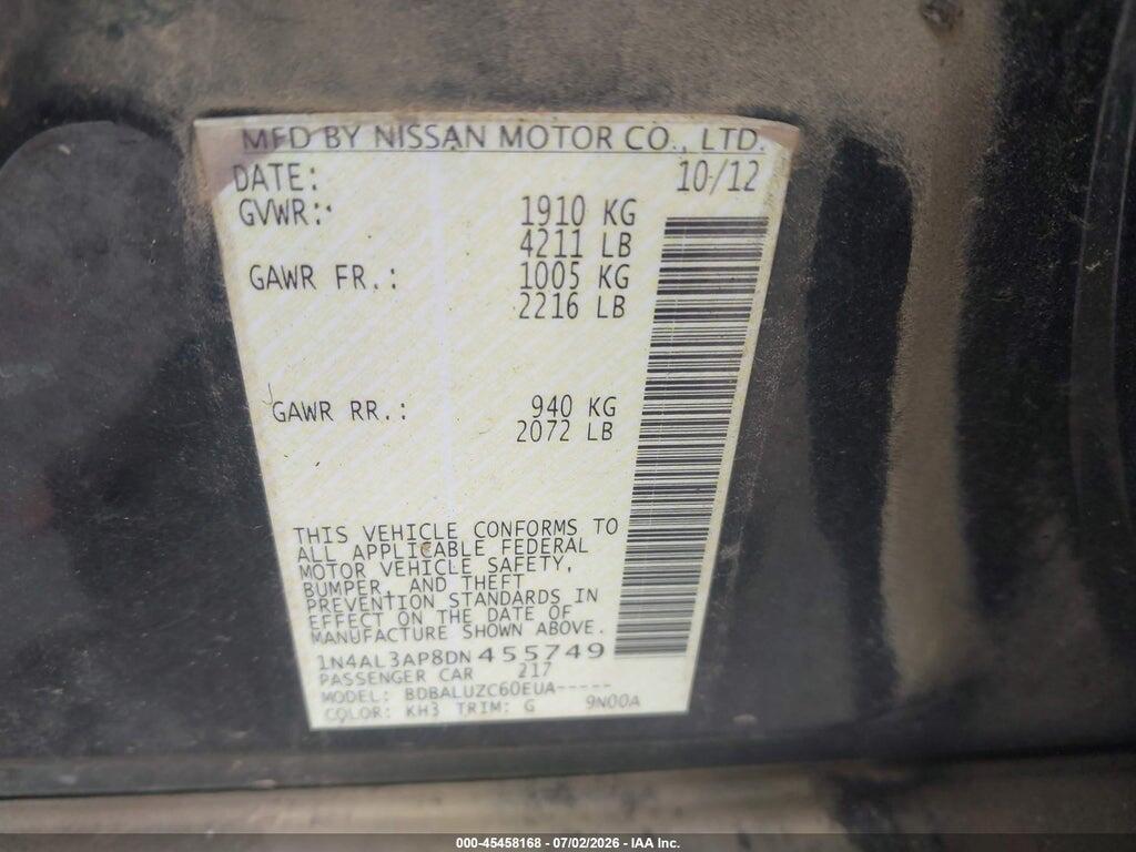 1N4AL3AP8DN455749 2013 NISSAN ALTIMA photo no. 9
