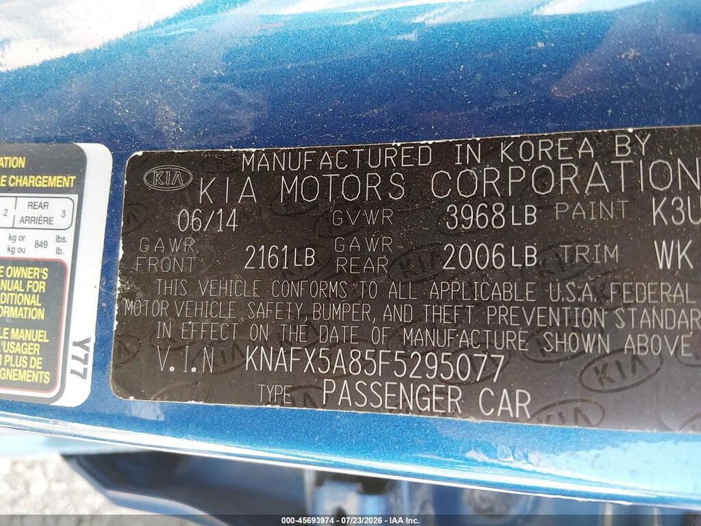 KNAFX5A85F5295077 2015 KIA FORTE photo no. 9