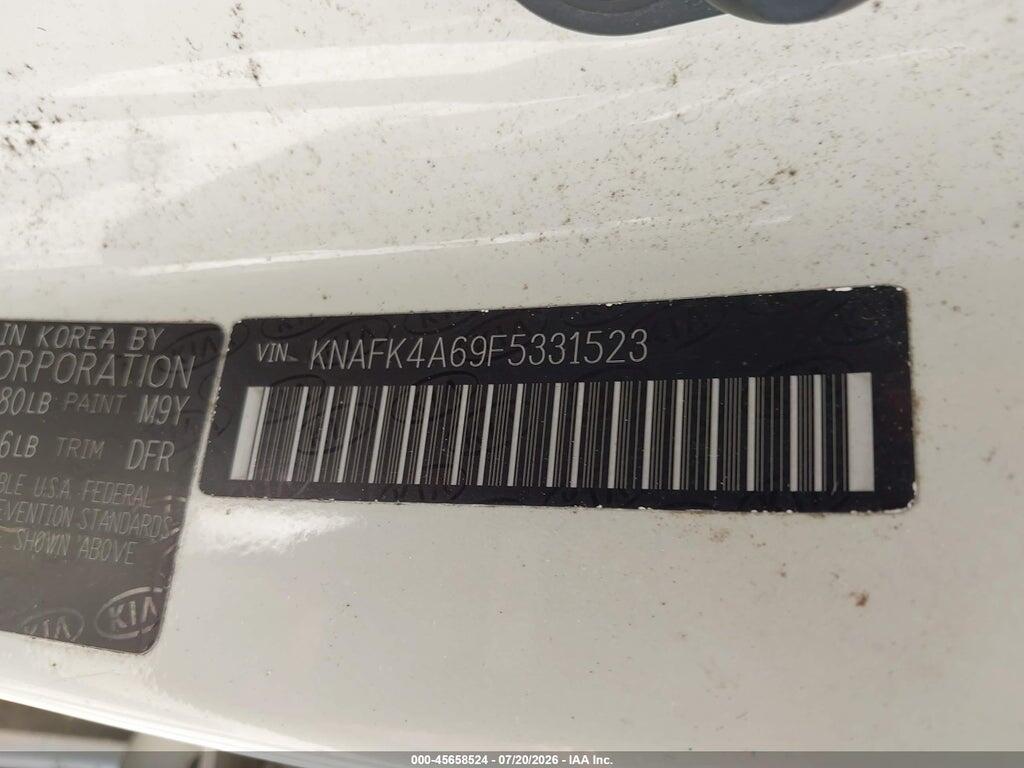 KNAFK4A69F5331523 2015 KIA FORTE photo no. 9