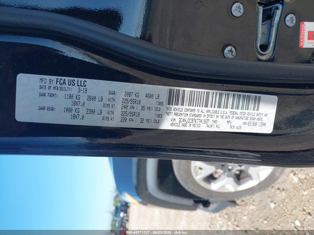 3C4NJDCB7KT741937 2019 JEEP COMPASS photo no. 9