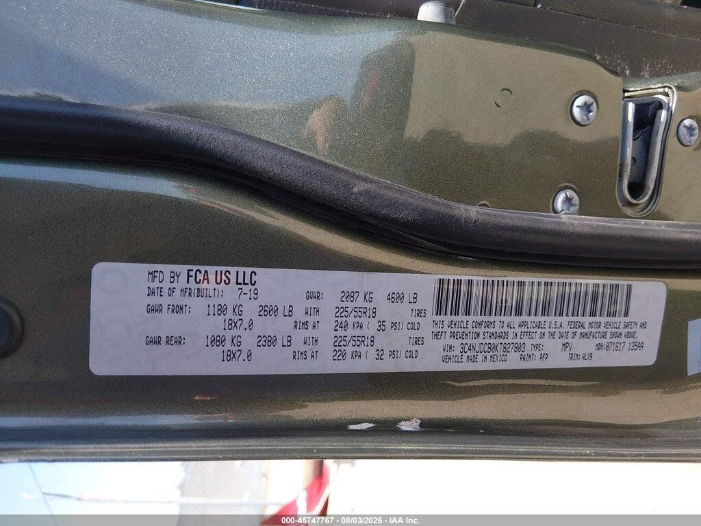 3C4NJDCB0KT827803 2019 JEEP COMPASS photo no. 9