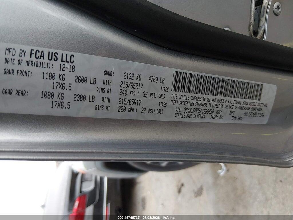 3C4NJDDB5KT668890 2019 JEEP COMPASS photo no. 9