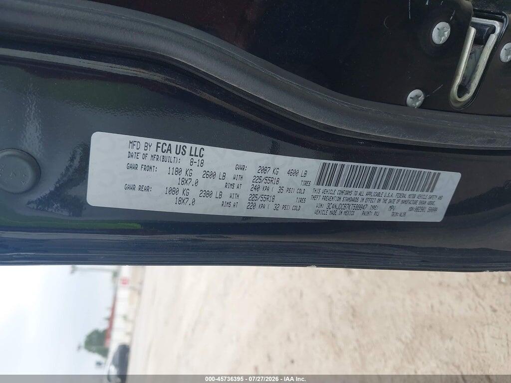 3C4NJDCB7KT599847 2019 JEEP COMPASS photo no. 9