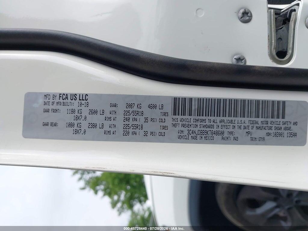 3C4NJDBB9KT648600 2019 JEEP COMPASS photo no. 9