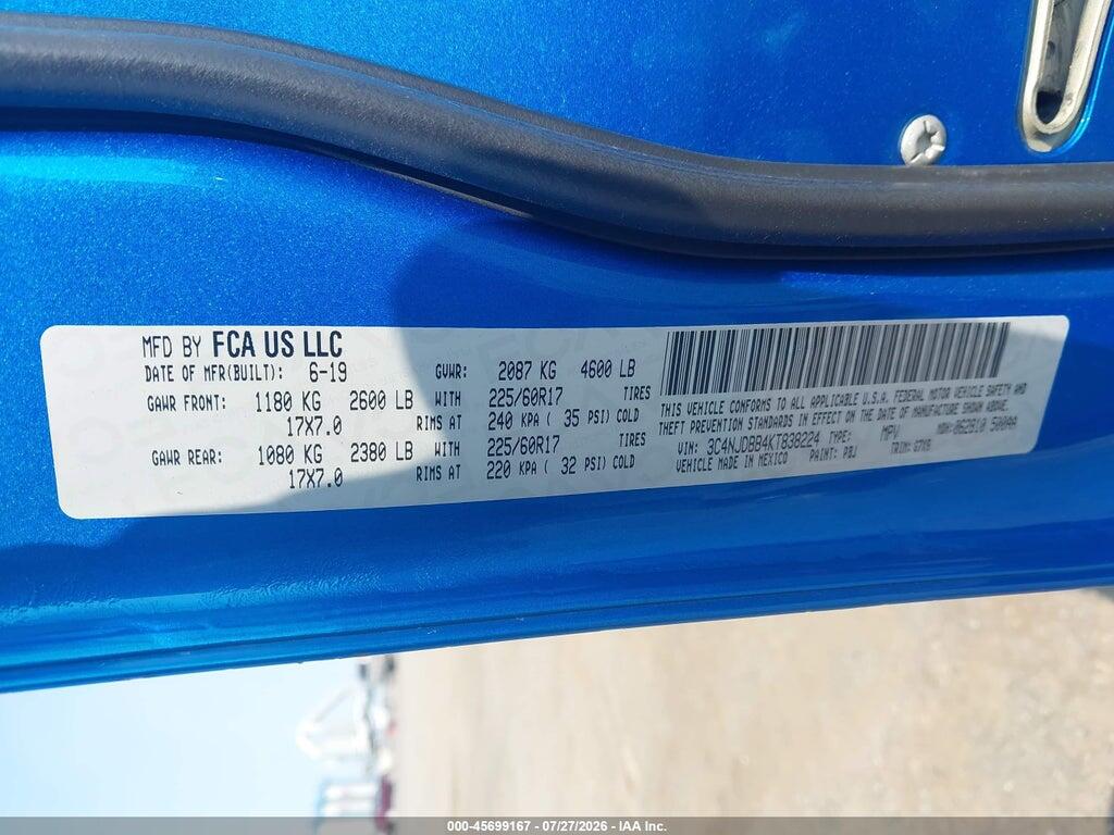 3C4NJDBB4KT838224 2019 JEEP COMPASS photo no. 9