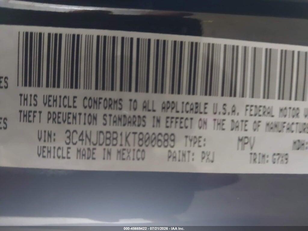 3C4NJDBB1KT800689 2019 JEEP COMPASS photo no. 9