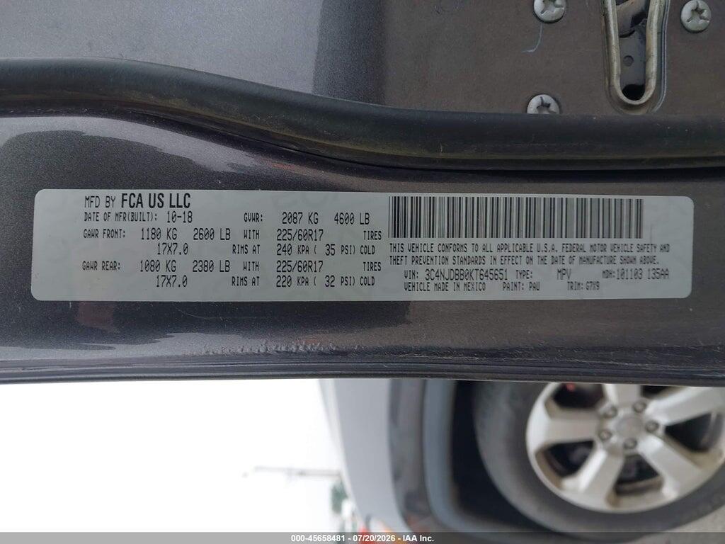 3C4NJDBB0KT645651 2019 JEEP COMPASS photo no. 9