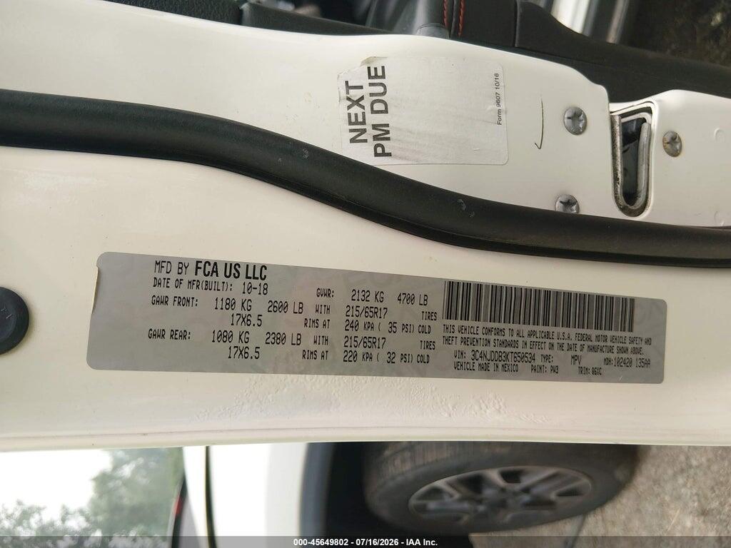 3C4NJDDB3KT650534 2019 JEEP COMPASS photo no. 9