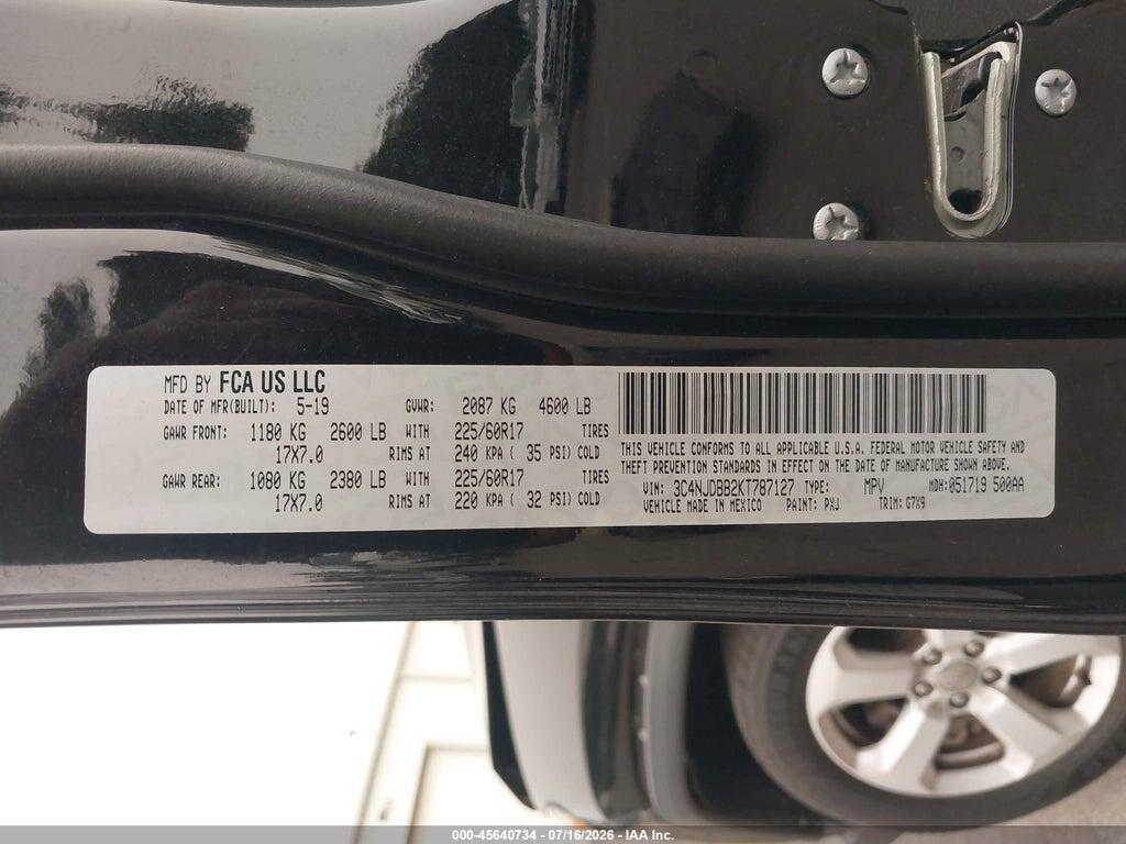 3C4NJDBB2KT787127 2019 JEEP COMPASS photo no. 9