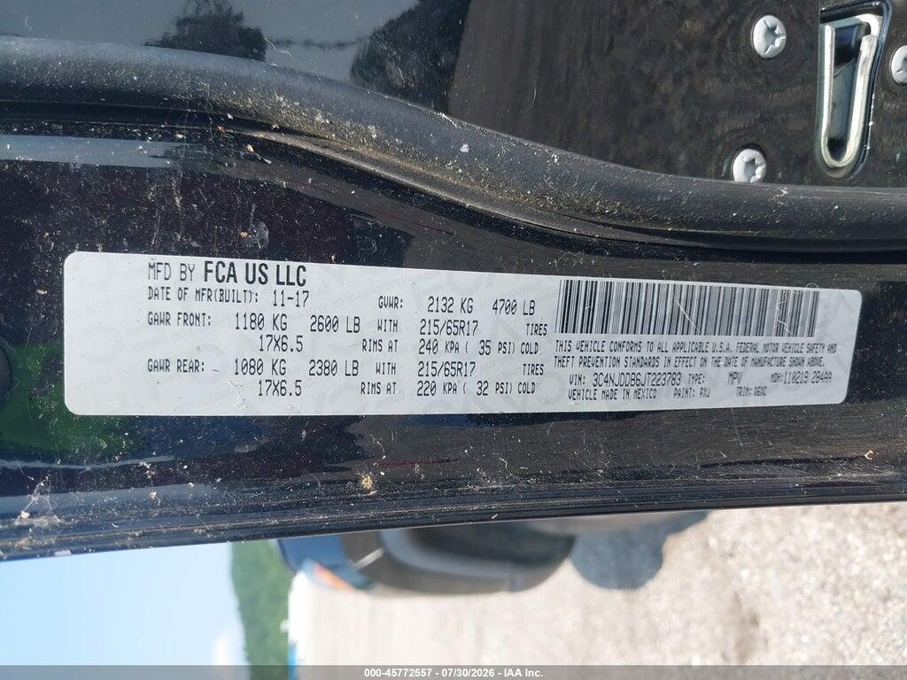 3C4NJDDB6JT223783 2018 JEEP COMPASS photo no. 9