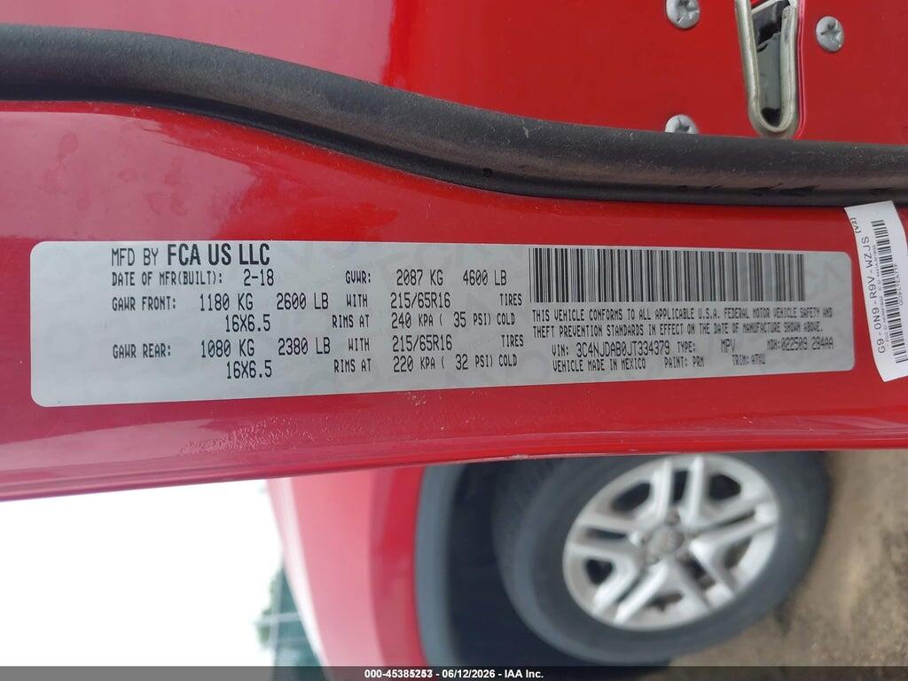 3C4NJDAB0JT334379 2018 JEEP COMPASS photo no. 9