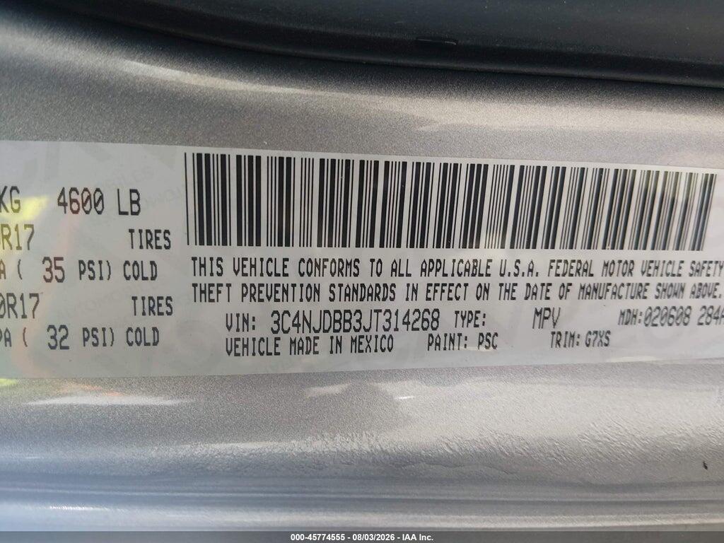 3C4NJDBB3JT314268 2018 JEEP COMPASS photo no. 9