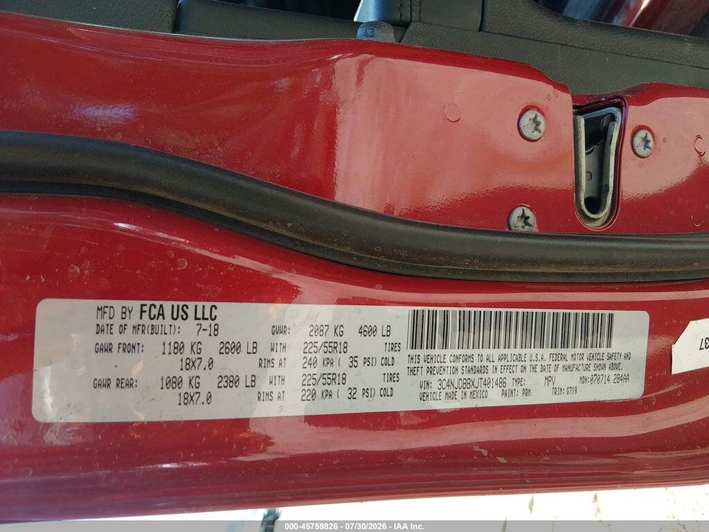 3C4NJDBBXJT401486 2018 JEEP COMPASS photo no. 9