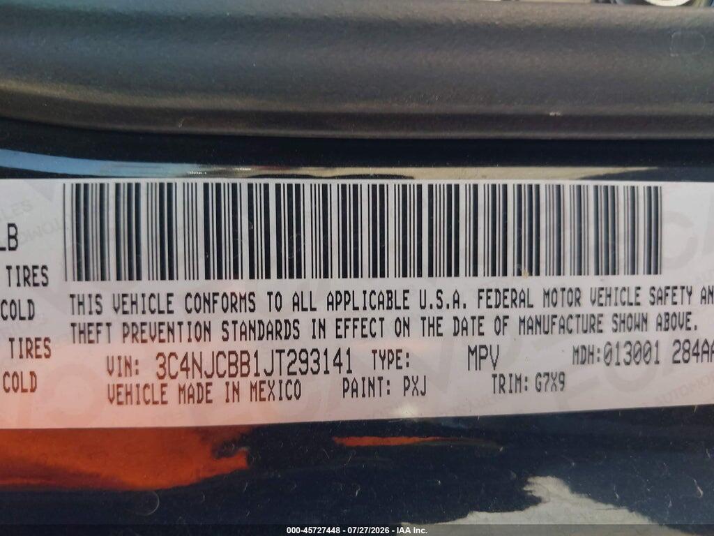 3C4NJCBB1JT293141 2018 JEEP COMPASS photo no. 9