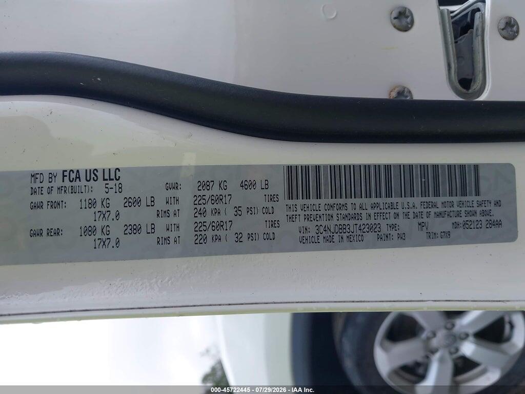 3C4NJDBB3JT423023 2018 JEEP COMPASS photo no. 9
