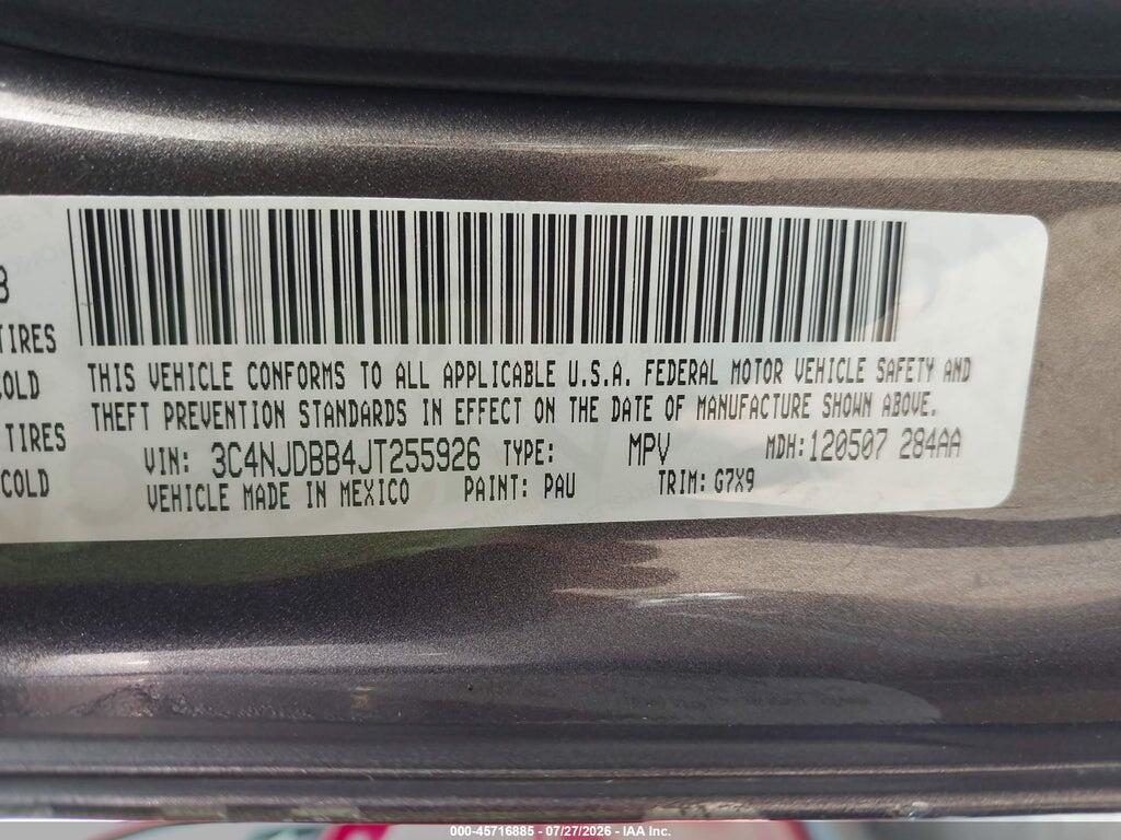 3C4NJDBB4JT255926 2018 JEEP COMPASS photo no. 9