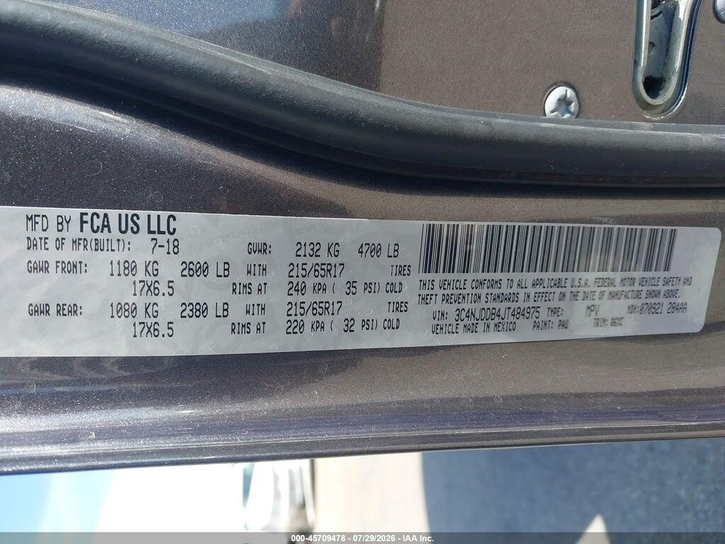 3C4NJDDB4JT484975 2018 JEEP COMPASS photo no. 9