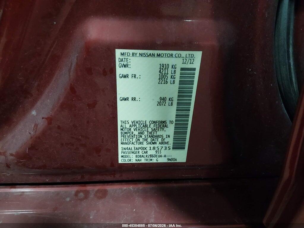 1N4AL3AP0DC185735 2013 NISSAN ALTIMA photo no. 9
