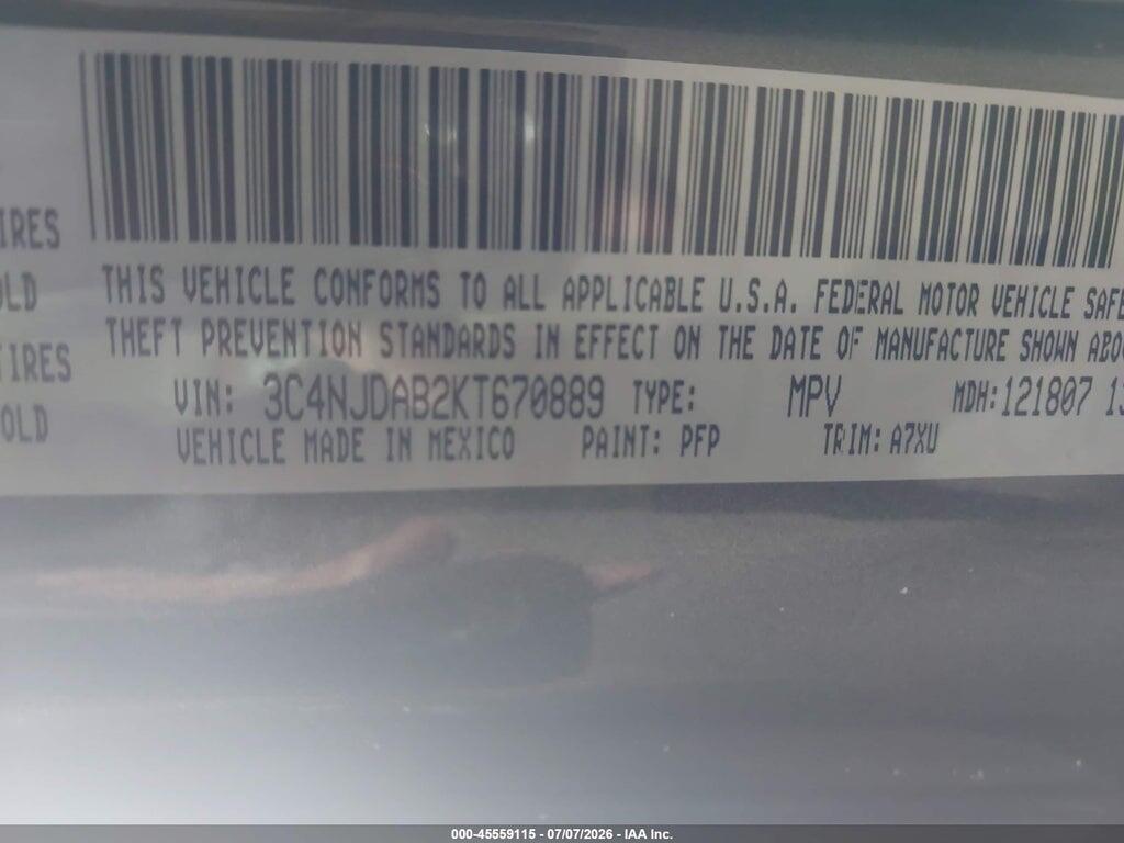 3C4NJDAB2KT670889 2019 JEEP COMPASS photo no. 9
