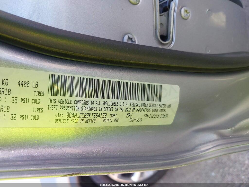 3C4NJCCB2KT664159 2019 JEEP COMPASS photo no. 9