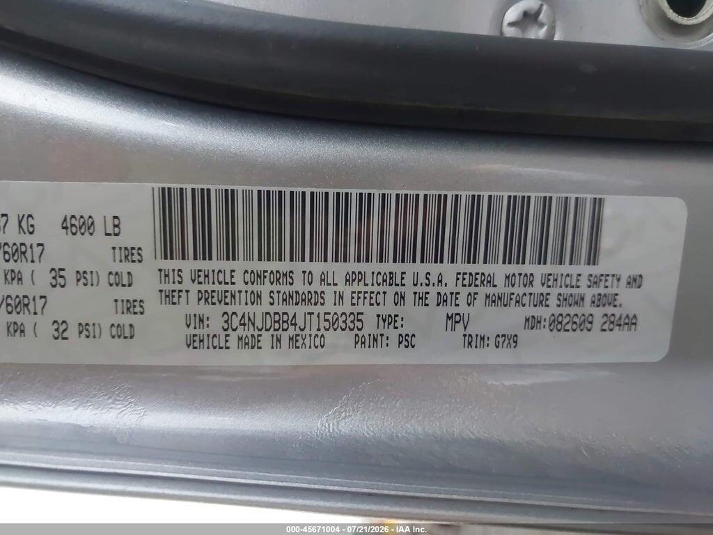 3C4NJDBB4JT150335 2018 JEEP COMPASS photo no. 9