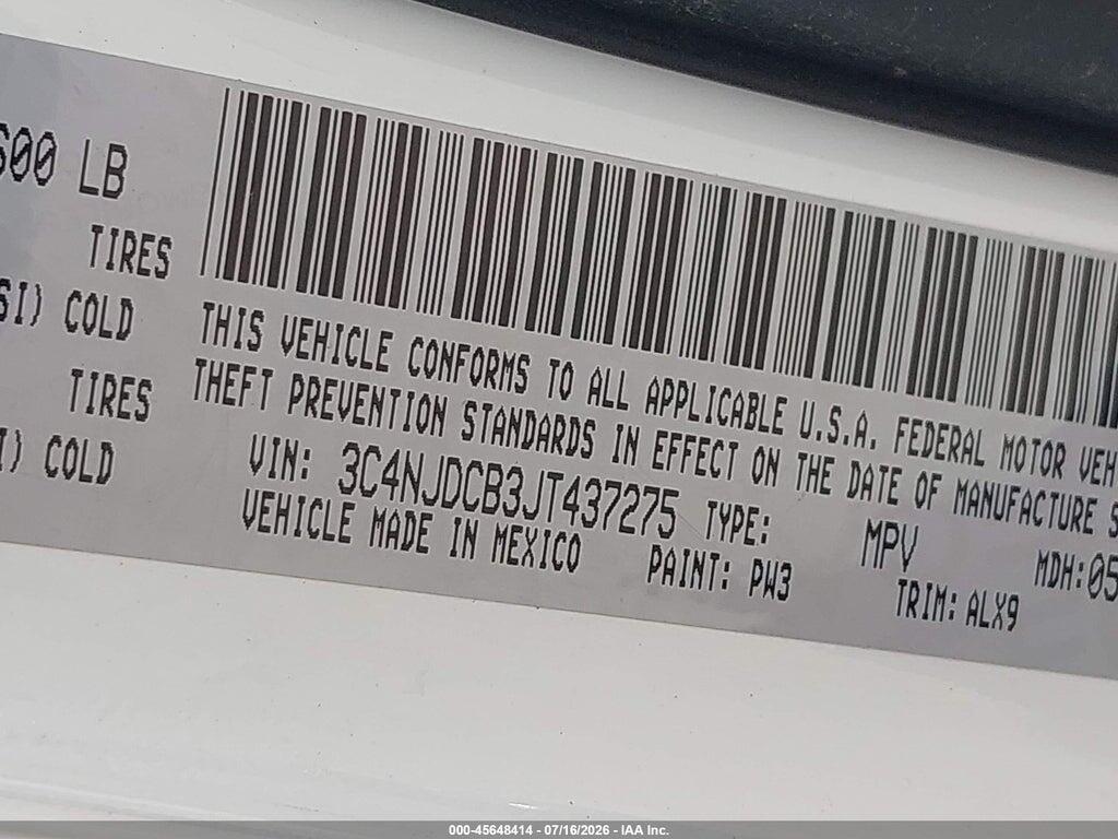 3C4NJDCB3JT437275 2018 JEEP COMPASS photo no. 9