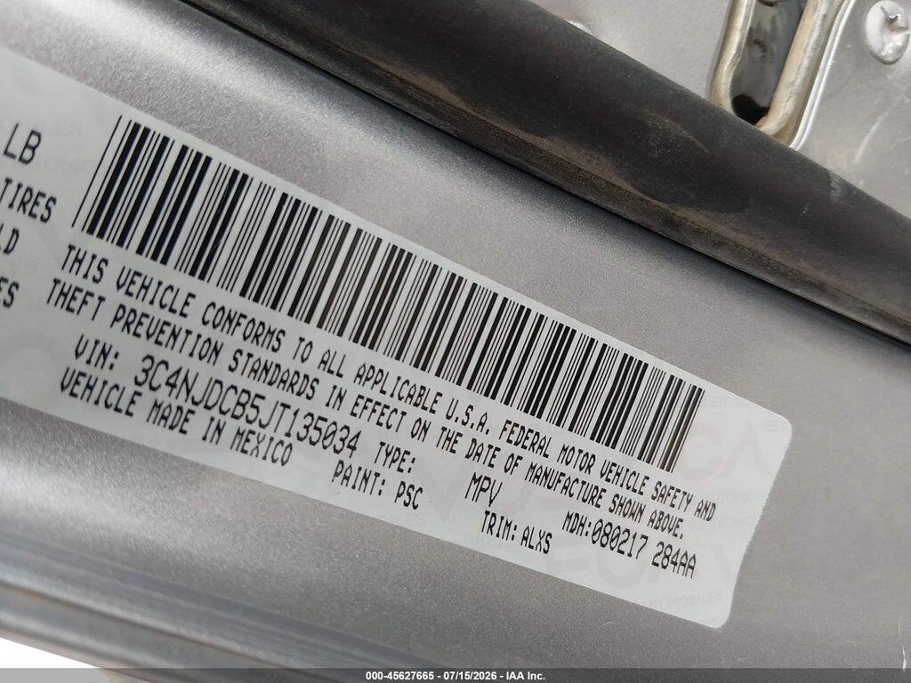 3C4NJDCB5JT135034 2018 JEEP COMPASS photo no. 9