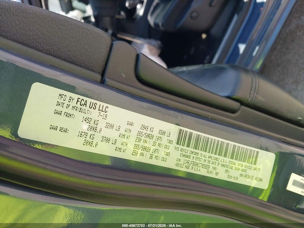 1C4RJFBG0KC785929 2019 JEEP GRAND CHEROKEE photo no. 9