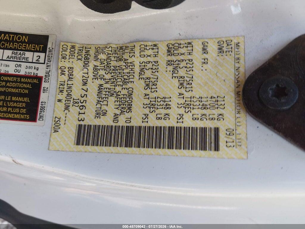 1N6BD0CT2DN755613 2013 NISSAN FRONTIER photo no. 9