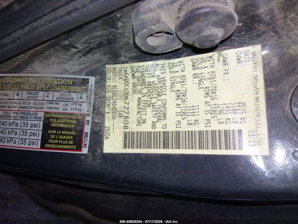 1N6AD0CU3DN727808 2013 NISSAN FRONTIER photo no. 9