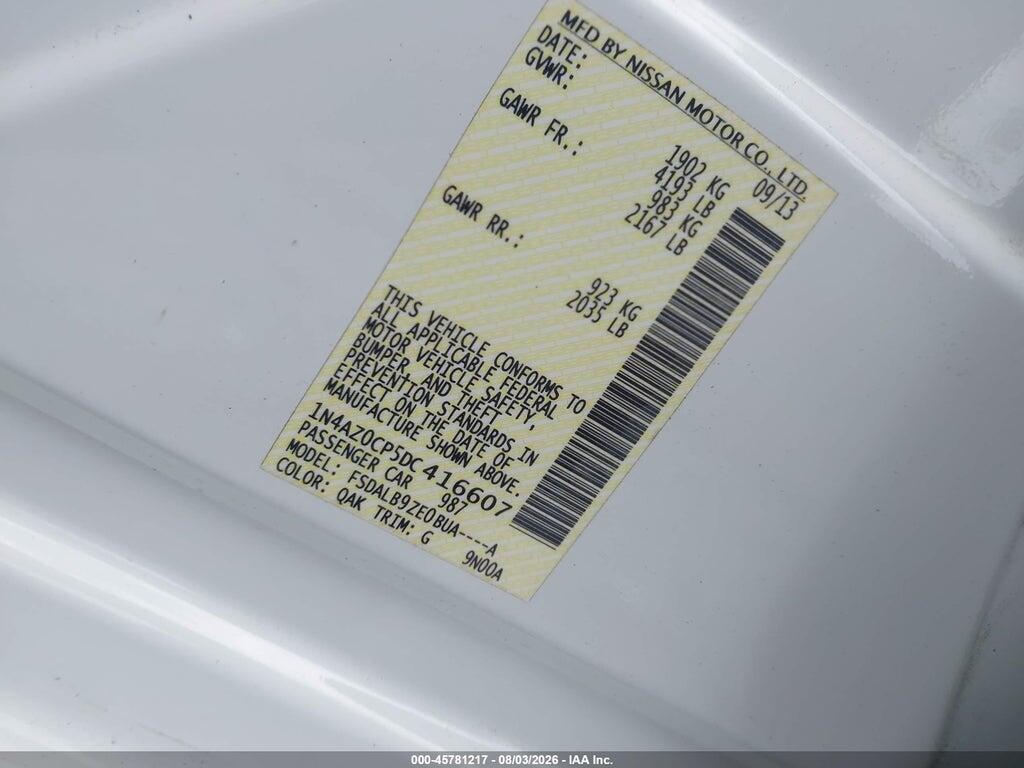 1N4AZ0CP5DC416607 2013 NISSAN LEAF photo no. 9