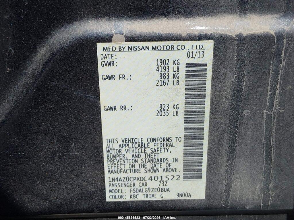 1N4AZ0CPXDC401522 2013 NISSAN LEAF photo no. 9