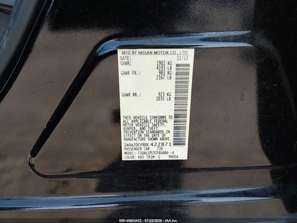 1N4AZ0CP8DC422871 2013 NISSAN LEAF photo no. 9