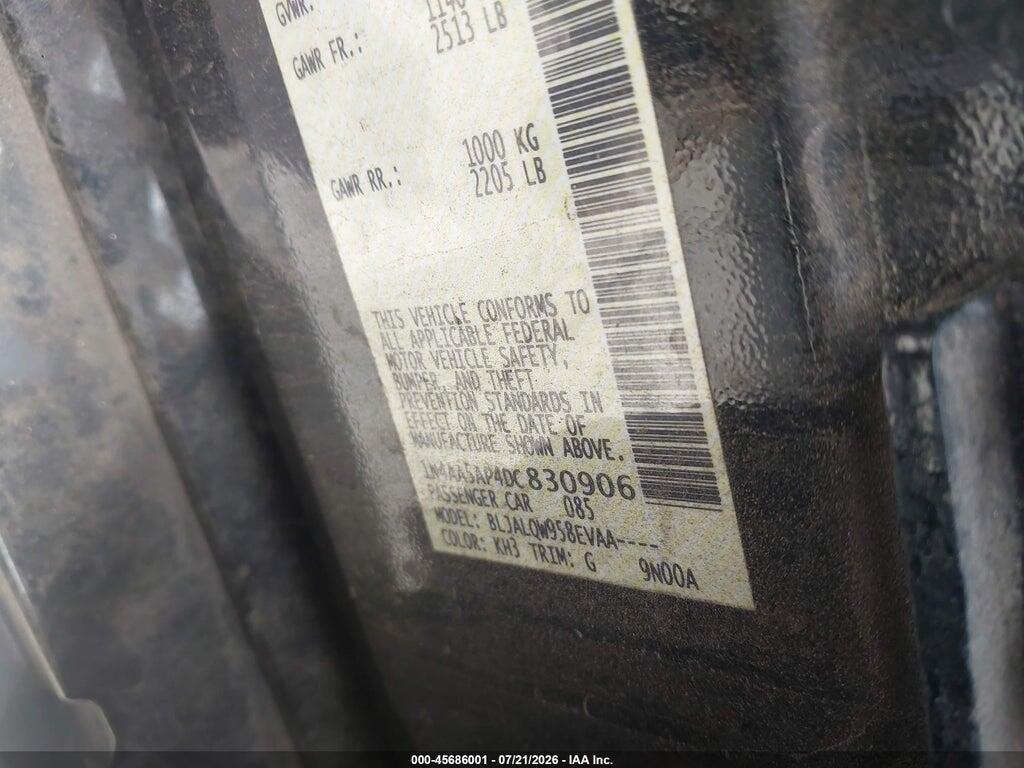 1N4AA5AP4DC830906 2013 NISSAN MAXIMA photo no. 9