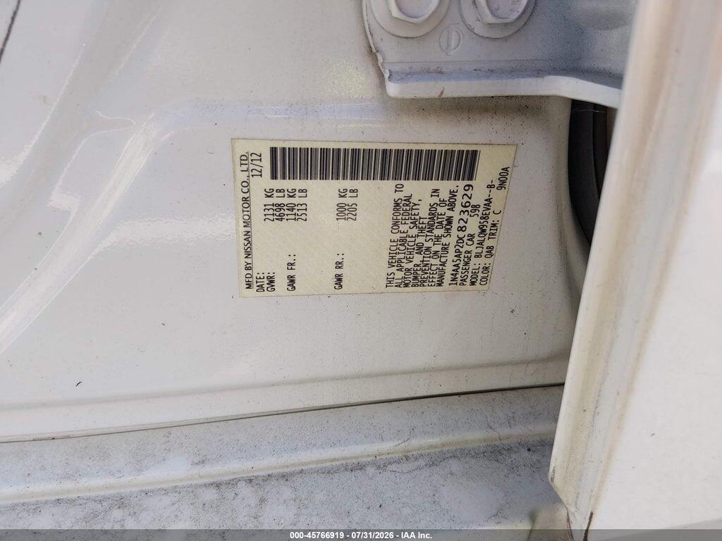 1N4AA5AP2DC823629 2013 NISSAN MAXIMA photo no. 9