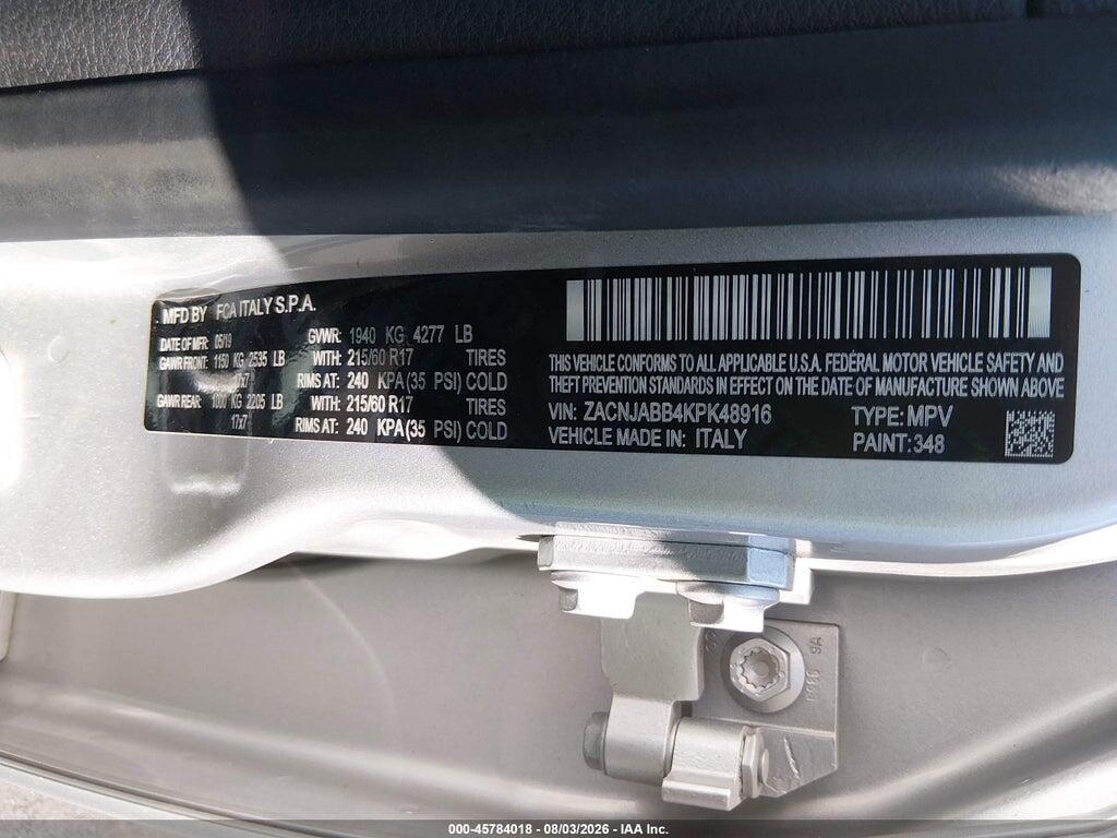 ZACNJABB4KPK48916 2019 JEEP RENEGADE photo no. 9