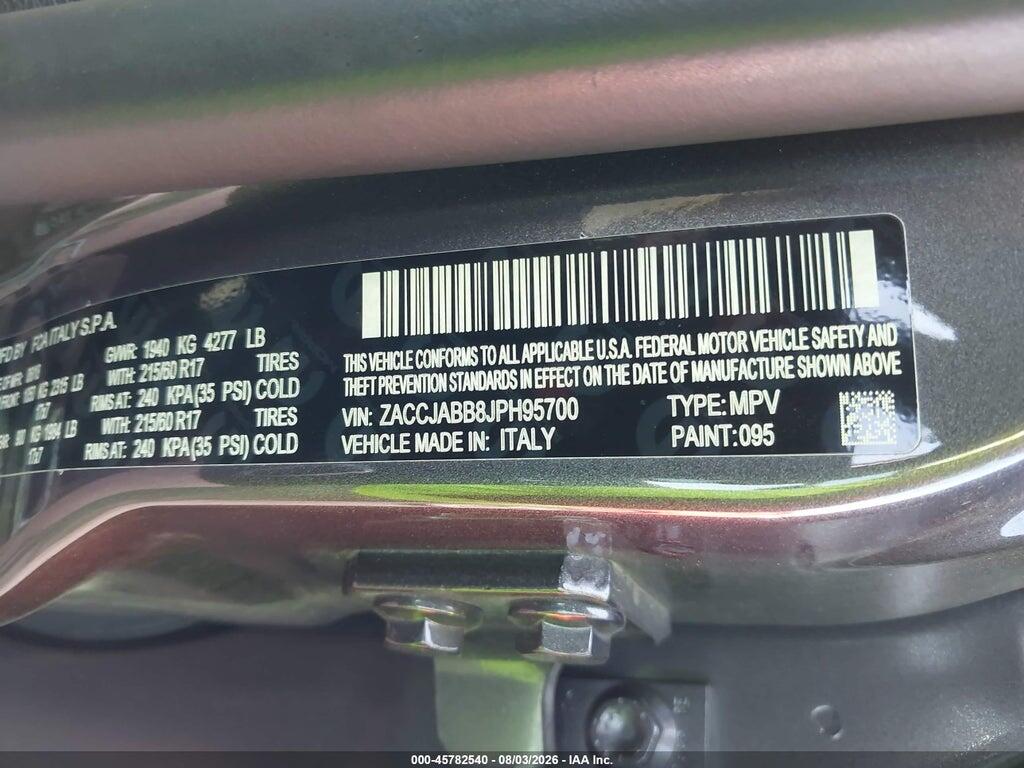 ZACCJABB8JPH95700 2018 JEEP RENEGADE photo no. 9