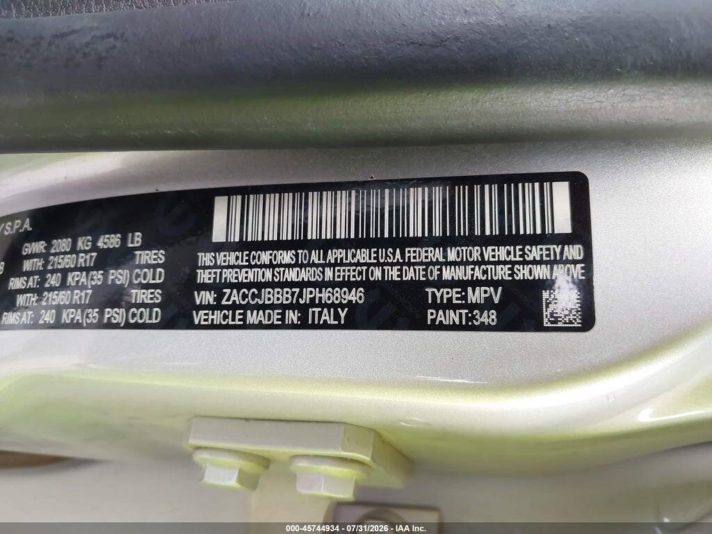 ZACCJBBB7JPH68946 2018 JEEP RENEGADE photo no. 9