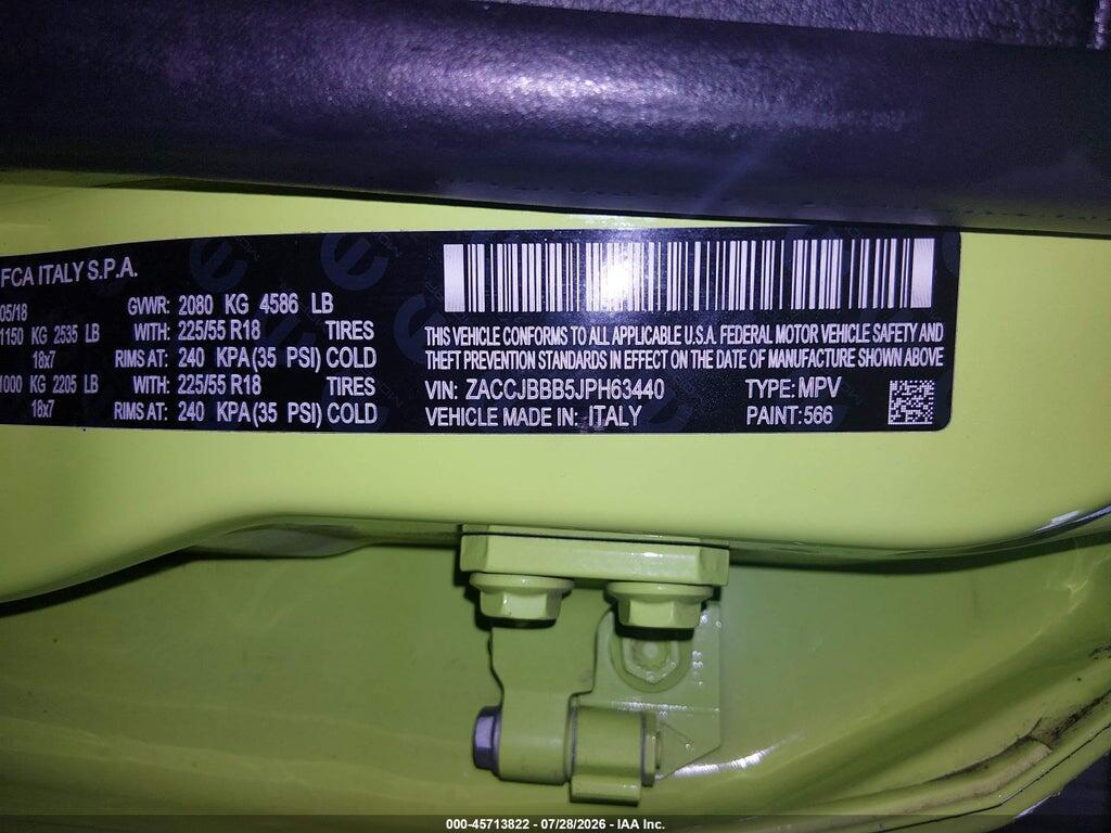 ZACCJBBB5JPH63440 2018 JEEP RENEGADE photo no. 9