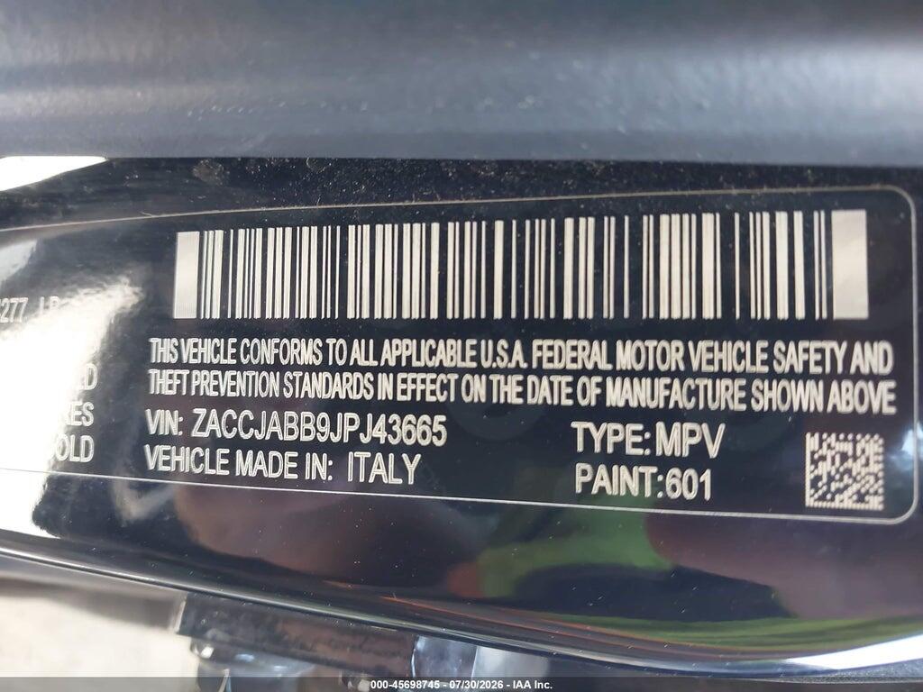 ZACCJABB9JPJ43665 2018 JEEP RENEGADE photo no. 9