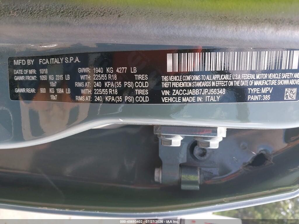 ZACCJABB7JPJ56348 2018 JEEP RENEGADE photo no. 9