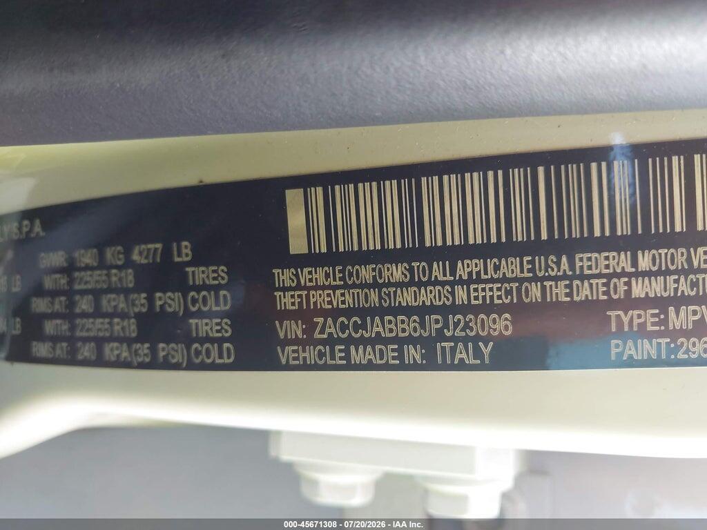 ZACCJABB6JPJ23096 2018 JEEP RENEGADE photo no. 9