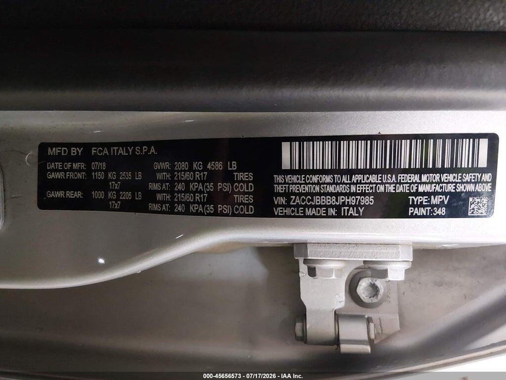 ZACCJBBB8JPH97985 2018 JEEP RENEGADE photo no. 9