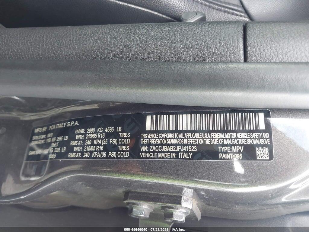 ZACCJBAB2JPJ41523 2018 JEEP RENEGADE photo no. 9