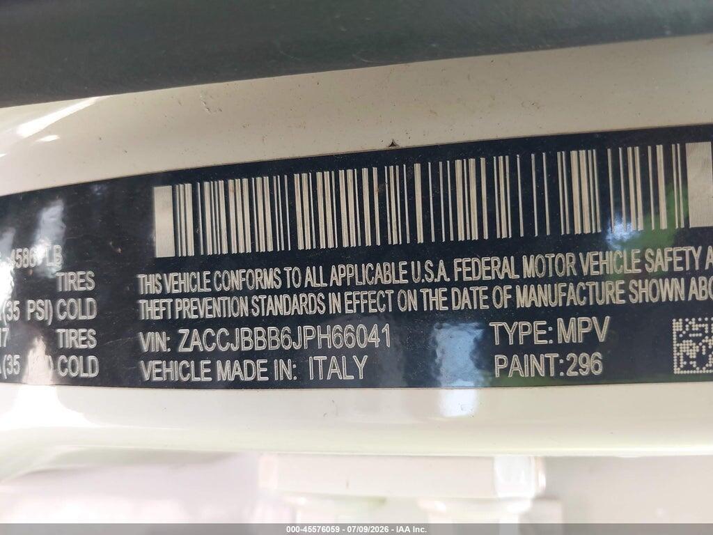 ZACCJBBB6JPH66041 2018 JEEP RENEGADE photo no. 9
